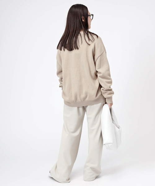 AP STUDIO（エーピーストゥディオ）の「【BRICKS&WOOD/ブリックス アンド ウッド】Script Logo Cardigan（ニット/セーター・レディース・ベージュ・FREE）」の4枚目の写真