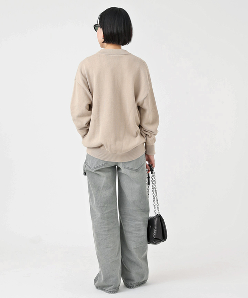 AP STUDIO（エーピーストゥディオ）の「【BRICKS&WOOD/ブリックス アンド ウッド】Script Logo Cardigan（ニット/セーター・レディース・ベージュ・FREE）」の16枚目の写真