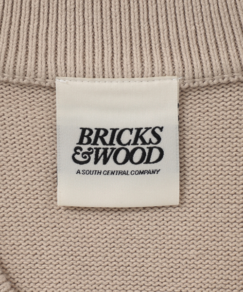 BRICKS&WOOD/ブリックス アンド ウッド】Script Logo Cardigan（ニット