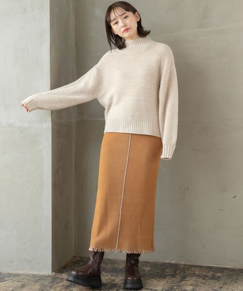 RETRO GIRL(レトロガール)の「メランジNTPO(ニット/セーター・レディース・ホワイト系その他/イエロー系その他/ブルー系その他/ブラック系その他・FREE)」の6枚目の写真
