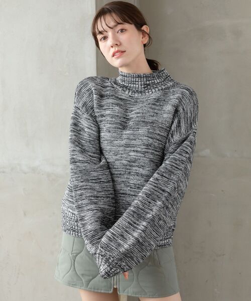 RETRO GIRL(レトロガール)の「メランジNTPO(ニット/セーター・レディース・ホワイト系その他/イエロー系その他/ブルー系その他/ブラック系その他・FREE)」の18枚目の写真