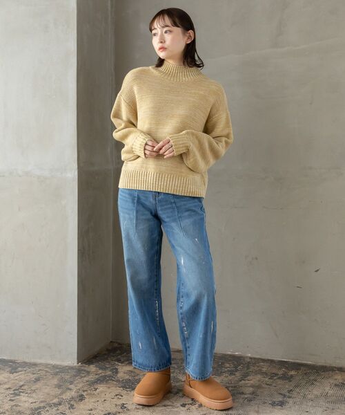 RETRO GIRL(レトロガール)の「メランジNTPO(ニット/セーター・レディース・ホワイト系その他/イエロー系その他/ブルー系その他/ブラック系その他・FREE)」の22枚目の写真