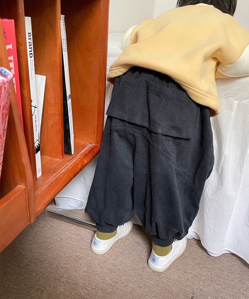 aimoha(アイモハ)の「【aimoha-KIDS-】子供服 切り替えモックネックスウェット(スウェット・キッズ・オレンジ/イエロー・110/90/100/120/80)」の5枚目の写真