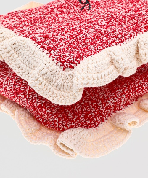 GANNI（ガニー）の「Cotton Crochet Frill Tote（トートバッグ・レディース・その他1・ONE SIZE）」の4枚目の写真