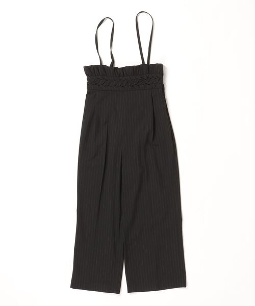 AULA（アウラ）の「AULA（アウラ）Smocking High Waist Pants（サロペット/オーバーオール・レディース・ブラック・F）」の4枚目の写真
