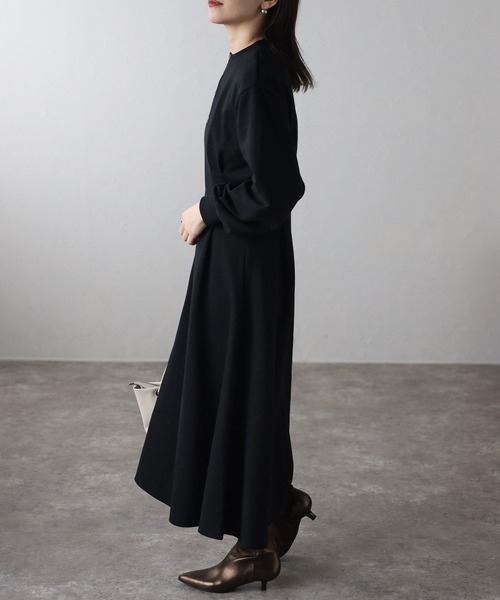 セール】ハーフジップ ポンチワンピース（ワンピース）｜ap retro