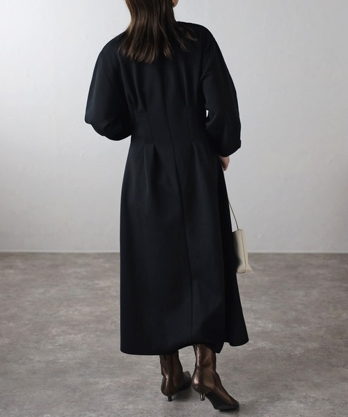 セール】ハーフジップ ポンチワンピース（ワンピース）｜ap retro