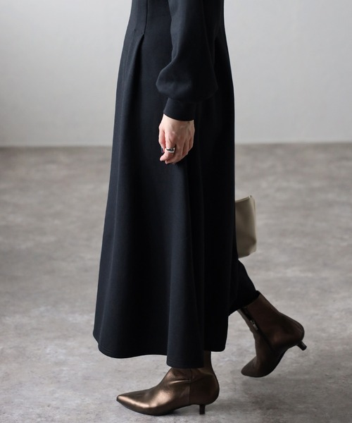 セール】ハーフジップ ポンチワンピース（ワンピース）｜ap retro