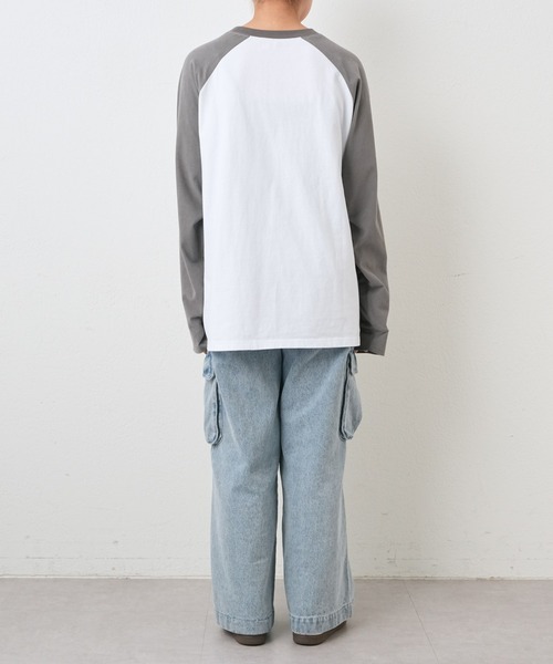 CIAOPANIC TYPY（チャオパニックティピー）の「【UNISEX】ラグランプリントロンTee（Tシャツ/カットソー・メンズ・グレー/マスタード/ホワイト・LARGE/MEDIUM）」の20枚目の写真