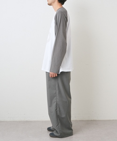 CIAOPANIC TYPY（チャオパニックティピー）の「【UNISEX】ラグランプリントロンTee（Tシャツ/カットソー・メンズ・グレー/マスタード/ホワイト・LARGE/MEDIUM）」の22枚目の写真