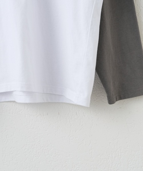 CIAOPANIC TYPY（チャオパニックティピー）の「【UNISEX】ラグランプリントロンTee（Tシャツ/カットソー・メンズ・グレー/マスタード/ホワイト・LARGE/MEDIUM）」の11枚目の写真