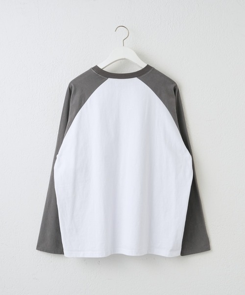 CIAOPANIC TYPY（チャオパニックティピー）の「【UNISEX】ラグランプリントロンTee（Tシャツ/カットソー・メンズ・グレー/マスタード/ホワイト・LARGE/MEDIUM）」の7枚目の写真