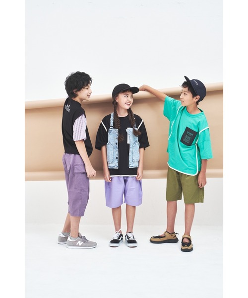 maarook（マルーク）の「ライトストレッチツイルタックショートパンツ（その他パンツ・キッズ・パープル/グリーン/ネイビー・160cm/140cm/150cm）」の8枚目の写真