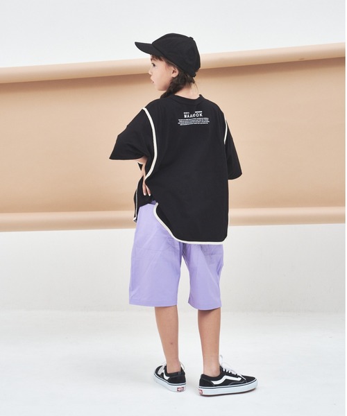 maarook（マルーク）の「ライトストレッチツイルタックショートパンツ（その他パンツ・キッズ・パープル/グリーン/ネイビー・160cm/140cm/150cm）」の5枚目の写真