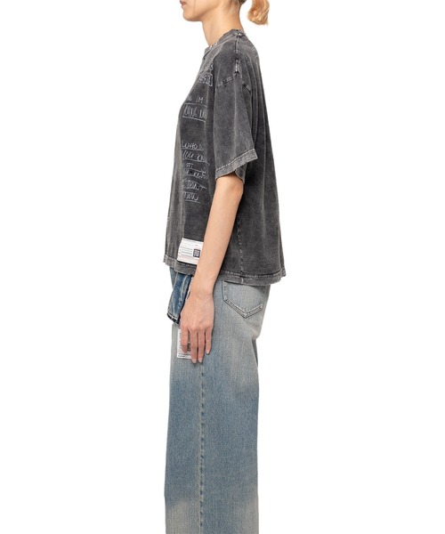 Maison MIHARA YASUHIRO（メゾンミハラヤスヒロ）の「Cat Print Bleached T-shirt（Tシャツ/カットソー・レディース・ブラック/ベージュ・38/36/40）」の14枚目の写真