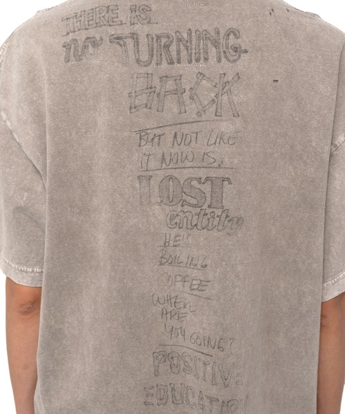 Maison MIHARA YASUHIRO（メゾンミハラヤスヒロ）の「Cat Print Bleached T-shirt（Tシャツ/カットソー・レディース・ブラック/ベージュ・38/36/40）」の8枚目の写真