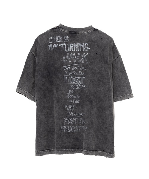 Maison MIHARA YASUHIRO（メゾンミハラヤスヒロ）の「Cat Print Bleached T-shirt（Tシャツ/カットソー・レディース・ブラック/ベージュ・38/36/40）」の5枚目の写真