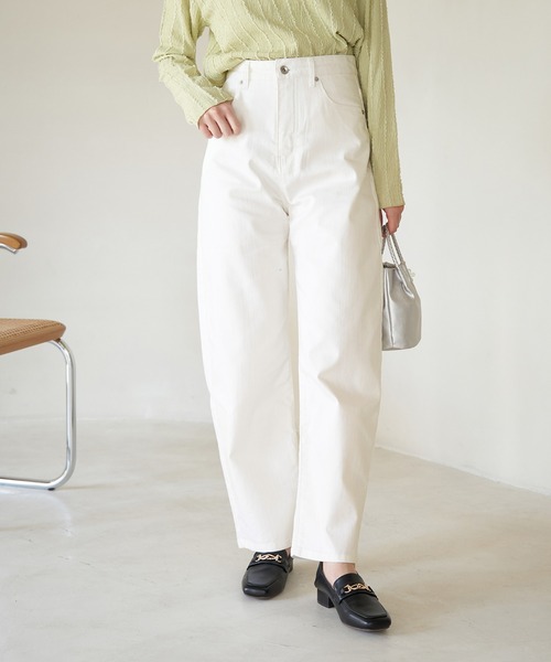 ROPE' PICNIC（ロペピクニック）の「【ウエスト革命デニム】ウエストシェイプカービーホワイトデニム（デニムパンツ・レディース・オフホワイト・40/36/38）」の4枚目の写真
