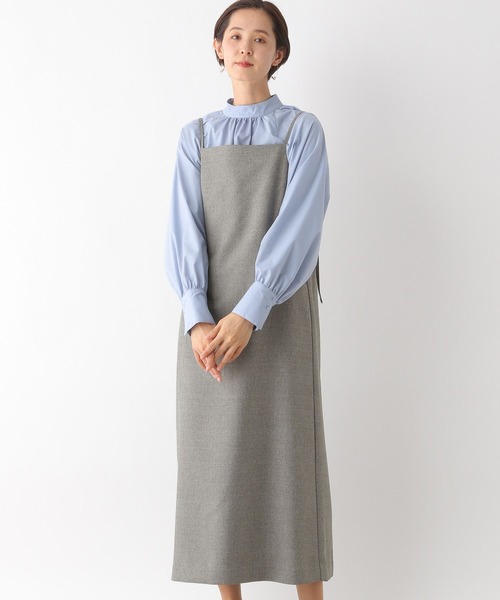 LEPSIM（レプシィム）の「【入卒式／セレモニー】ラナテック細紐キャミワンピース　994029（ワンピース・レディース・ブラック/グレー・LARGE/MEDIUM）」の2枚目の写真