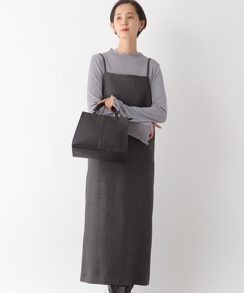 LEPSIM（レプシィム）の「【入卒式／セレモニー】ラナテック細紐キャミワンピース　994029（ワンピース・レディース・ブラック/グレー・LARGE/MEDIUM）」の3枚目の写真