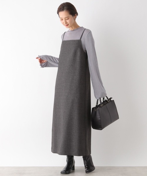 LEPSIM（レプシィム）の「【入卒式／セレモニー】ラナテック細紐キャミワンピース　994029（ワンピース・レディース・ブラック/グレー・LARGE/MEDIUM）」の4枚目の写真