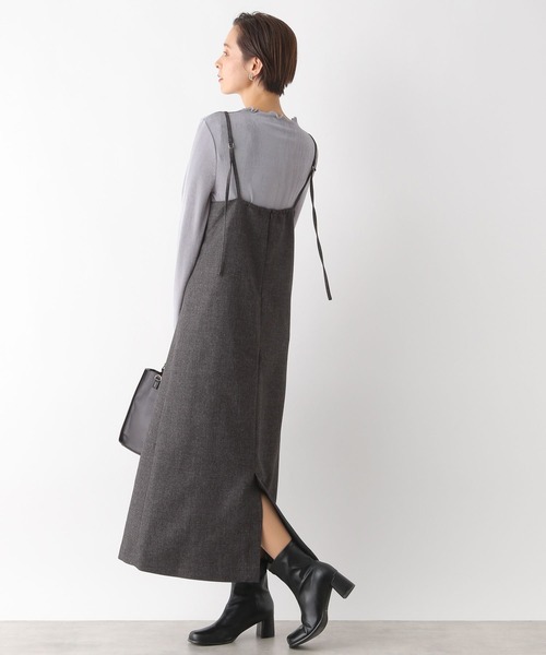 LEPSIM（レプシィム）の「【入卒式／セレモニー】ラナテック細紐キャミワンピース　994029（ワンピース・レディース・ブラック/グレー・LARGE/MEDIUM）」の6枚目の写真