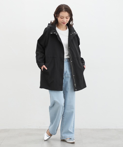 Honeys（ハニーズ）の「撥水加工ハーフ丈ブルゾン（ブルゾン・レディース・カーキ/ブラック/ベージュ/アイボリー・LL/L/M/S）」の8枚目の写真