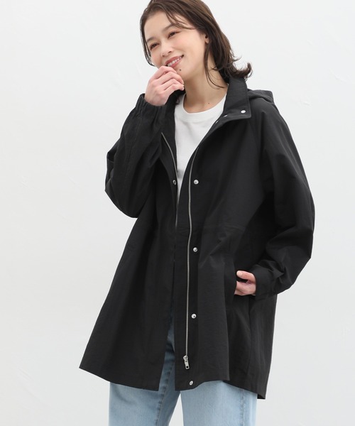 Honeys（ハニーズ）の「撥水加工ハーフ丈ブルゾン（ブルゾン・レディース・カーキ/ブラック/ベージュ/アイボリー・LL/L/M/S）」の9枚目の写真