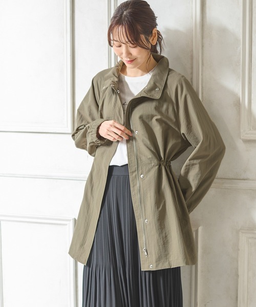 Honeys（ハニーズ）の「撥水加工ハーフ丈ブルゾン（ブルゾン・レディース・カーキ/ブラック/ベージュ/アイボリー・LL/L/M/S）」の13枚目の写真