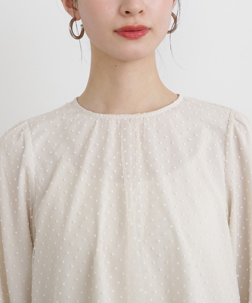 N.(N. Natural Beauty Basic)(エヌエヌナチュラルビューティーベーシック)の「◆ドットチュールブラウス(シャツ/ブラウス・レディース・クリーム/ブラック・MEDIUM)」の22枚目の写真