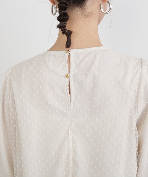 N.(N. Natural Beauty Basic)(エヌエヌナチュラルビューティーベーシック)の「◆ドットチュールブラウス(シャツ/ブラウス・レディース・クリーム/ブラック・MEDIUM)」の20枚目の写真