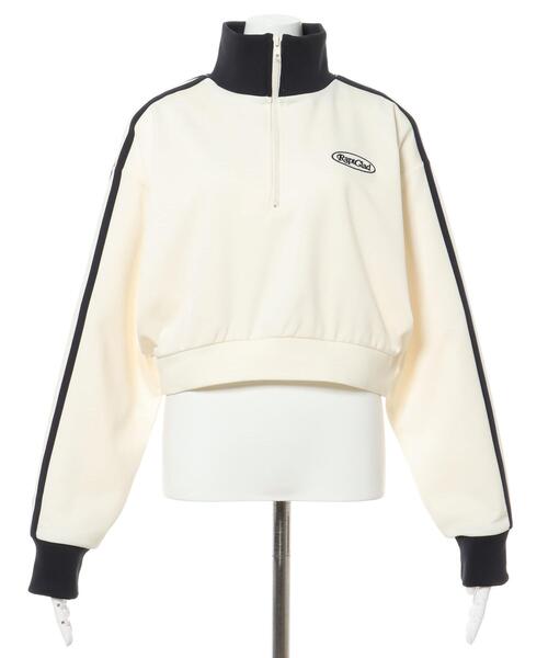 INGNI（イング）の「サイドライン胸ロゴショート丈ハーフZIPジャージ（その他トップス・レディース・アイボリー/ブラック/ライトブルー・M）」の13枚目の写真