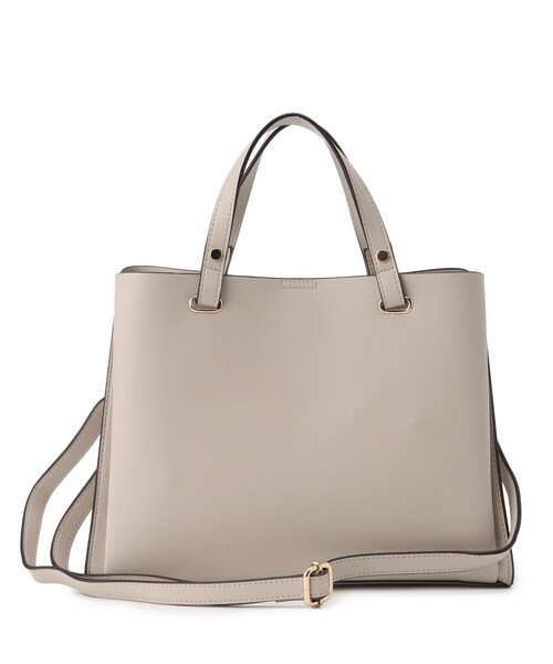 SHOO・LA・RUE(シューラルー)の「◆前後ポケットトートバッグ(ハンドバッグ・レディース・グレー/ベージュ系3/ブラック・00)」の7枚目の写真