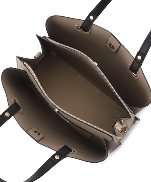 SHOO・LA・RUE(シューラルー)の「◆前後ポケットトートバッグ(ハンドバッグ・レディース・グレー/ベージュ系3/ブラック・00)」の11枚目の写真