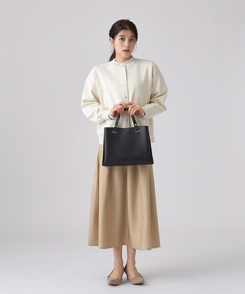 SHOO・LA・RUE(シューラルー)の「◆前後ポケットトートバッグ(ハンドバッグ・レディース・グレー/ベージュ系3/ブラック・00)」の14枚目の写真