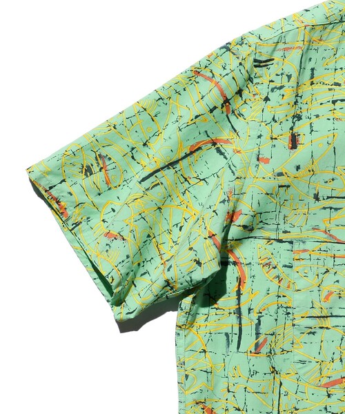 BEAMS PLUS（ビームスプラス）の「BEAMS PLUS / コットン レーヨン プリント ショートスリーブ オープンカラー シャツ（シャツ/ブラウス・メンズ・ホワイト/ミント/ピンク・S/M/L/XL）」の14枚目の写真