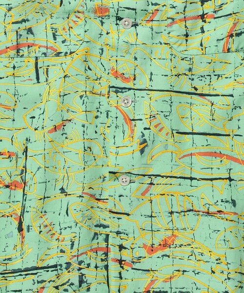 BEAMS PLUS（ビームスプラス）の「BEAMS PLUS / コットン レーヨン プリント ショートスリーブ オープンカラー シャツ（シャツ/ブラウス・メンズ・ホワイト/ミント/ピンク・S/M/L/XL）」の19枚目の写真