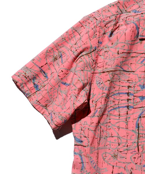 BEAMS PLUS（ビームスプラス）の「BEAMS PLUS / コットン レーヨン プリント ショートスリーブ オープンカラー シャツ（シャツ/ブラウス・メンズ・ホワイト/ミント/ピンク・S/M/L/XL）」の16枚目の写真