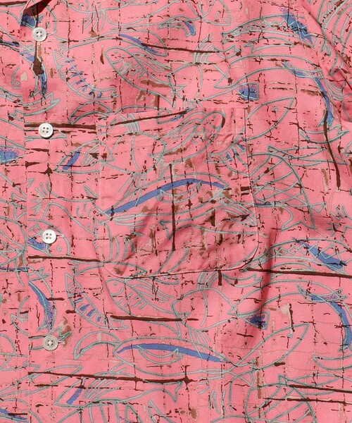 BEAMS PLUS（ビームスプラス）の「BEAMS PLUS / コットン レーヨン プリント ショートスリーブ オープンカラー シャツ（シャツ/ブラウス・メンズ・ホワイト/ミント/ピンク・S/M/L/XL）」の21枚目の写真