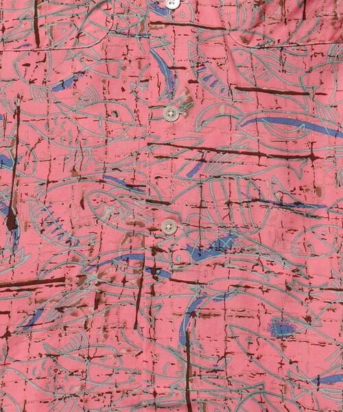 BEAMS PLUS（ビームスプラス）の「BEAMS PLUS / コットン レーヨン プリント ショートスリーブ オープンカラー シャツ（シャツ/ブラウス・メンズ・ホワイト/ミント/ピンク・S/M/L/XL）」の22枚目の写真