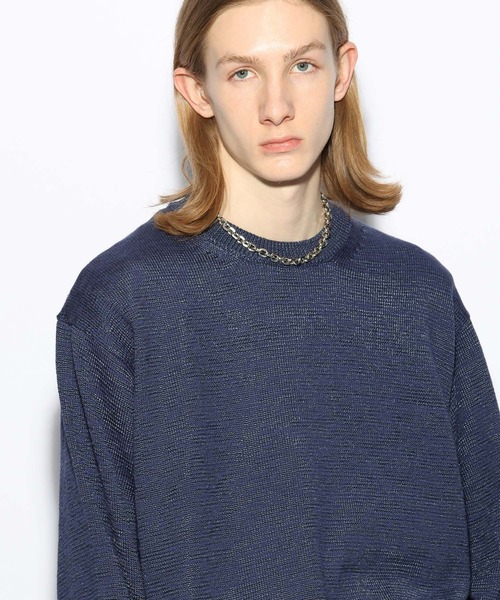 HARE(ハレ)の「GLOSSYオーバーニットプルオーバー(HARE)(ニット/セーター・メンズ・ブラック/ブラック系その他/グレー/ブルー・FREE)」の19枚目の写真