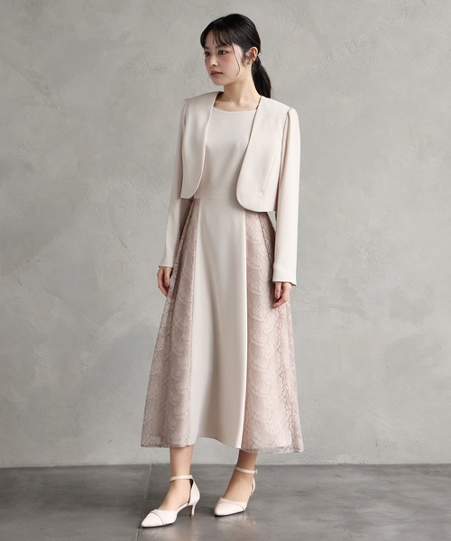 AIMER(エメ)の「サイドレースフィット&フレアノースリーブパーティードレス 結婚式 お呼ばれ ドレス 20代 30代 40代(ドレス・レディース・ベージュ/ネイビー/サックスブルー/レッド系・MEDIUM/LARGE)」の19枚目の写真