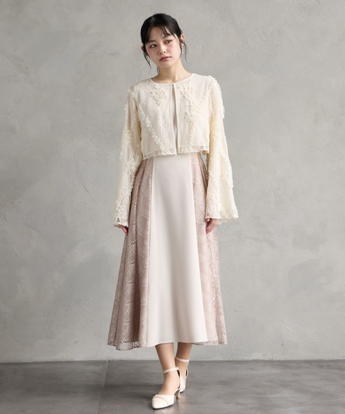 AIMER(エメ)の「サイドレースフィット&フレアノースリーブパーティードレス 結婚式 お呼ばれ ドレス 20代 30代 40代(ドレス・レディース・ベージュ/ネイビー/サックスブルー/レッド系・MEDIUM/LARGE)」の18枚目の写真