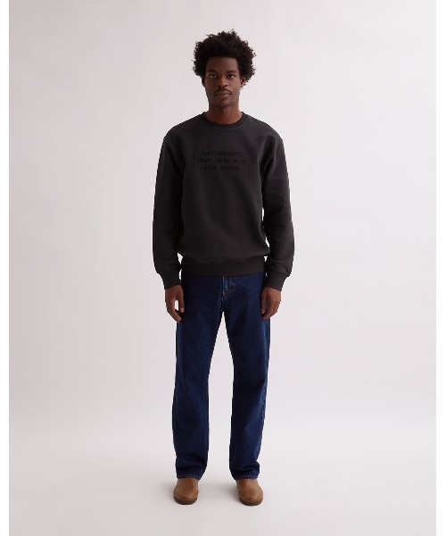 Saturdays NYC(サタデーズ ニューヨークシティ )の「Bowery International Crew(スウェット・メンズ・ブラック/グレー・L/M/S/XL/X-SMALL)」の9枚目の写真