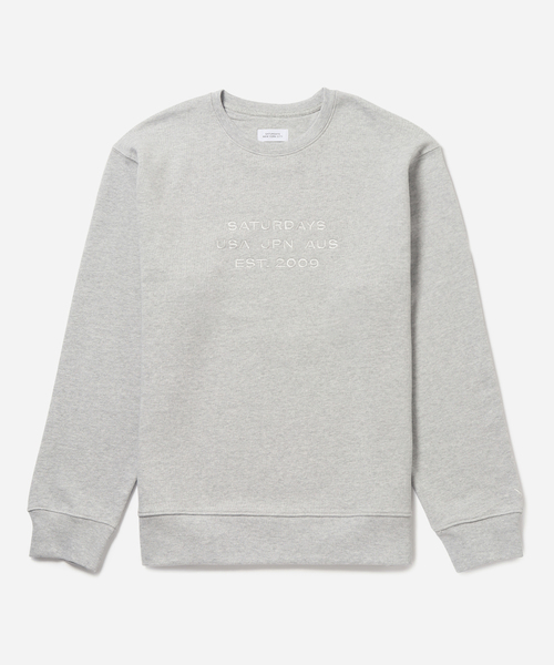 Saturdays NYC(サタデーズ ニューヨークシティ )の「Bowery International Crew(スウェット・メンズ・ブラック/グレー・L/M/S/XL/X-SMALL)」の10枚目の写真