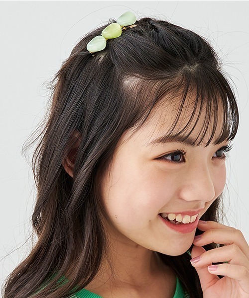 by LOVEiT（バイラビット）の「ハートクリップ（バレッタ/ヘアクリップ・キッズ・ピンク/グリーン・FREE）」の2枚目の写真