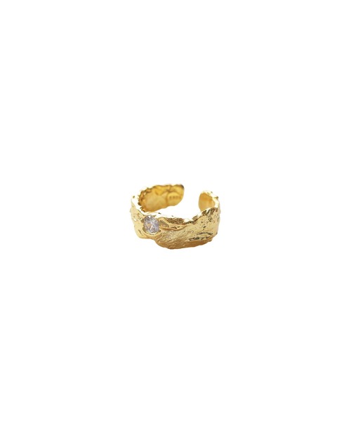 LOVE POMME POMME(ラブポムポム)の「'Coing' Uneven Design Bijou Ring(リング・レディース・シルバー/ゴールド・FREE)」の1枚目の写真