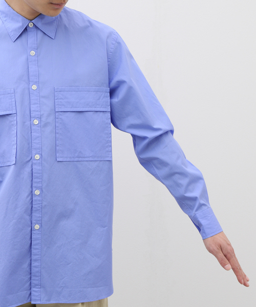 EDIFICE（エディフィス）の「【:colon / コロン】CSH-4 CTN Broad W-Pocket SH（シャツ/ブラウス・メンズ・サックスブルー/ベージュ系その他・1/3）」の6枚目の写真