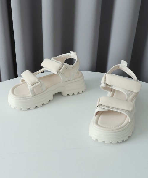 Miniministore(ミニミニストア)の「厚底サンダル スポーツサンダル 美脚 夏(サンダル・レディース・ブラック/アイボリー・22.5cm/25.0cm/24.5cm/23.0cm/23.5cm/24.0cm)」の18枚目の写真