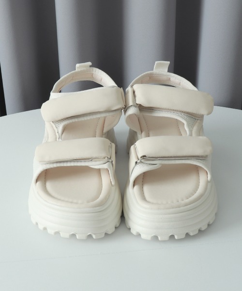 Miniministore(ミニミニストア)の「厚底サンダル スポーツサンダル 美脚 夏(サンダル・レディース・ブラック/アイボリー・22.5cm/25.0cm/24.5cm/23.0cm/23.5cm/24.0cm)」の19枚目の写真